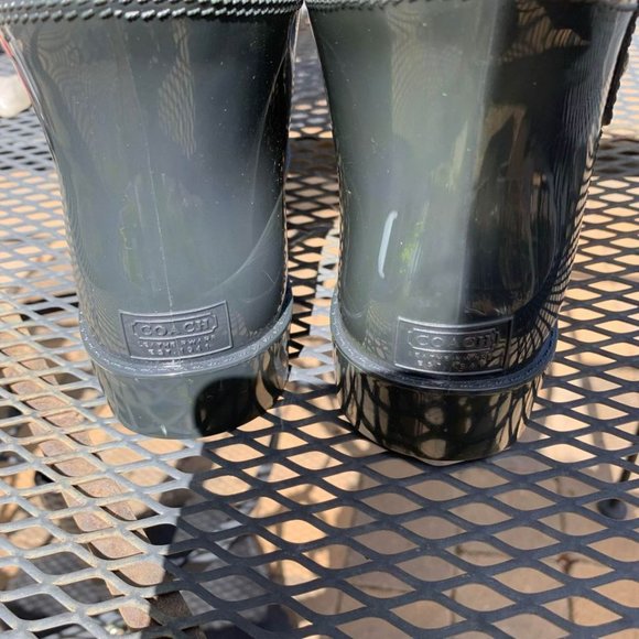 INVENTORY REDUCTION SALE! Coach TASHA Rubber Rain Boots Size 9 New without Tags - Picture 9 of 10